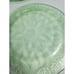 Set 2 Indiana Glass Green Uranium Dinner Plates Horseshoe Pattern 8 1/4 VTG
