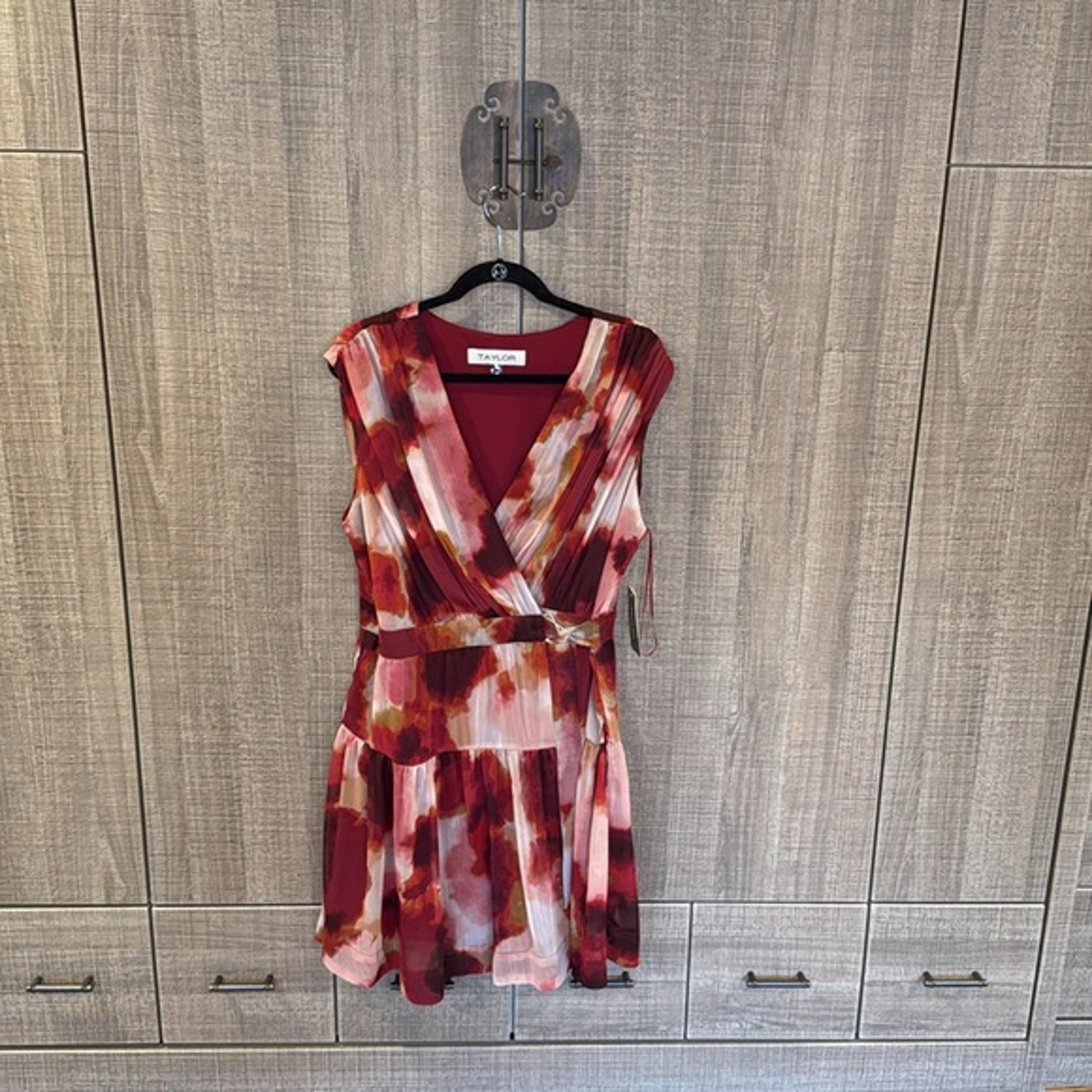 Taylor Printed Chiffon Belted Dress