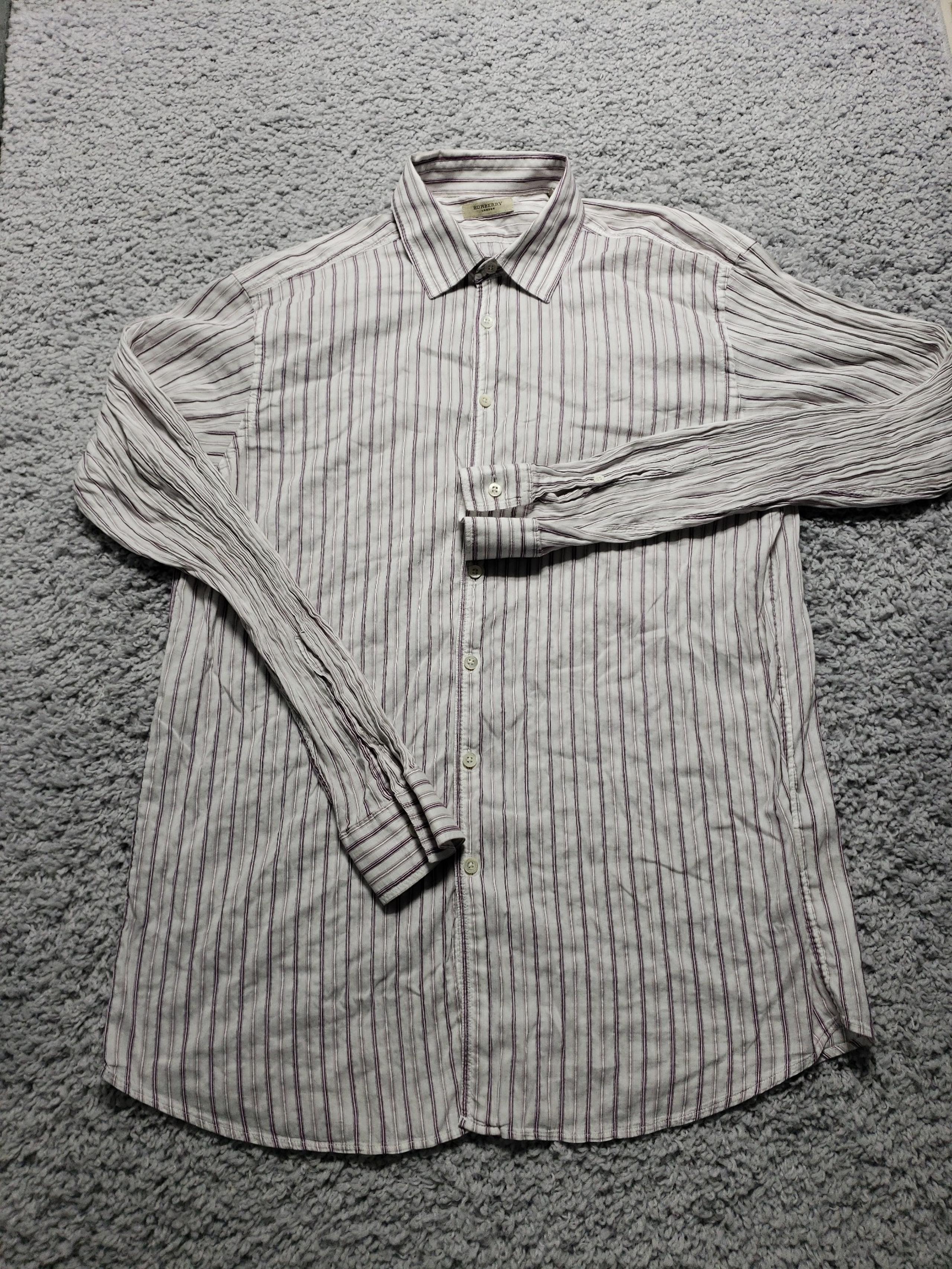 Burberry London Shirt Mens L Long Sleeve Casual Button Up 1600