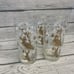 5 Vintage Libby PARTRIDGE IN A PEAR TREE 5 1/2 Glasses with GOLD & WHITE Design