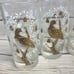 5 Vintage Libby PARTRIDGE IN A PEAR TREE 5 1/2 Glasses with GOLD & WHITE Design