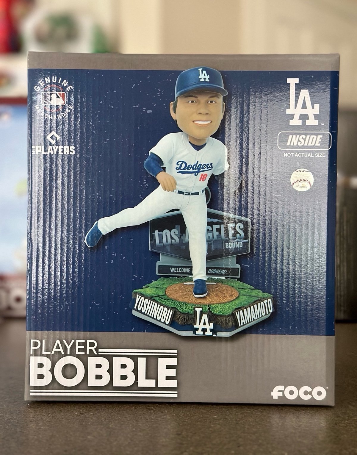Yoshinobu Yamamoto Los Angeles Dodgers LA Bound Bobblehead FOCO NEW BOX JAPAN