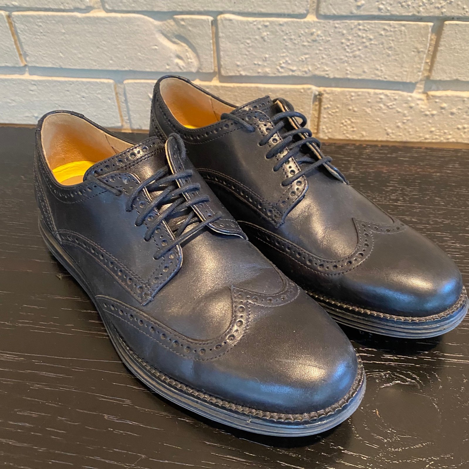 Cole Haan Men's OriginalGrand Wingtip Oxford C20770- Black Size 9 M