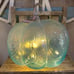 Light up mint green glass pumpkin !