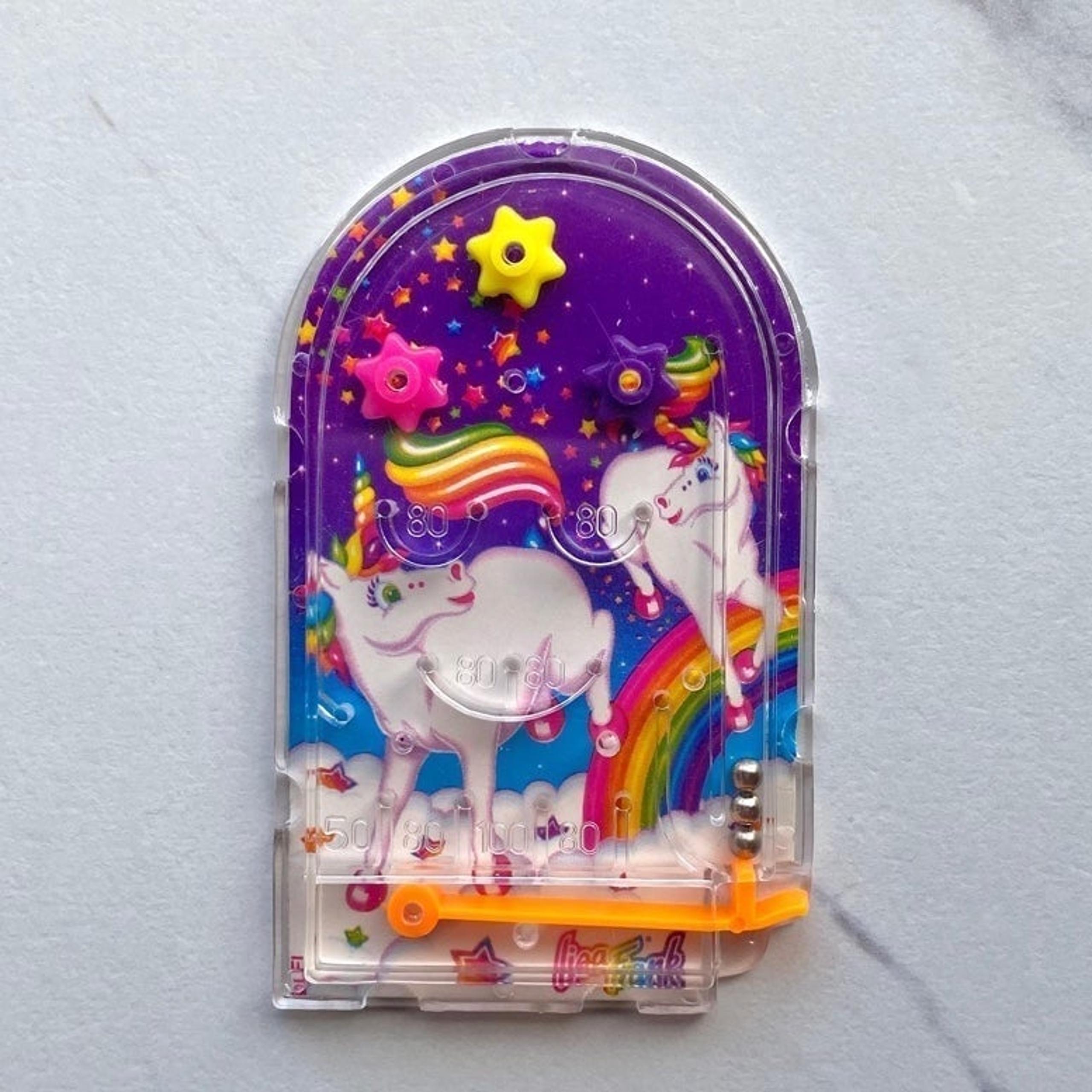 ✨VTG✨ Lisa Frank Markie unicorn mini pinball game