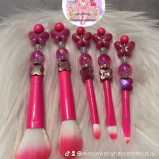 Rose Pink Butterfly Makeup Brush Set #M4