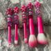 Rose Pink Butterfly Makeup Brush Set #M4