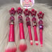 Rose Pink Butterfly Makeup Brush Set #M4