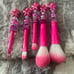 Rose Pink Butterfly Makeup Brush Set #M4
