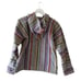 Mexican Boho Hooded Baja-Stripe Multicolor Unisex Pullover Pancho Sweater Kangar