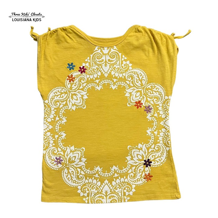 Peek 8Y Dream Embroidered Floral Pullover Shirt