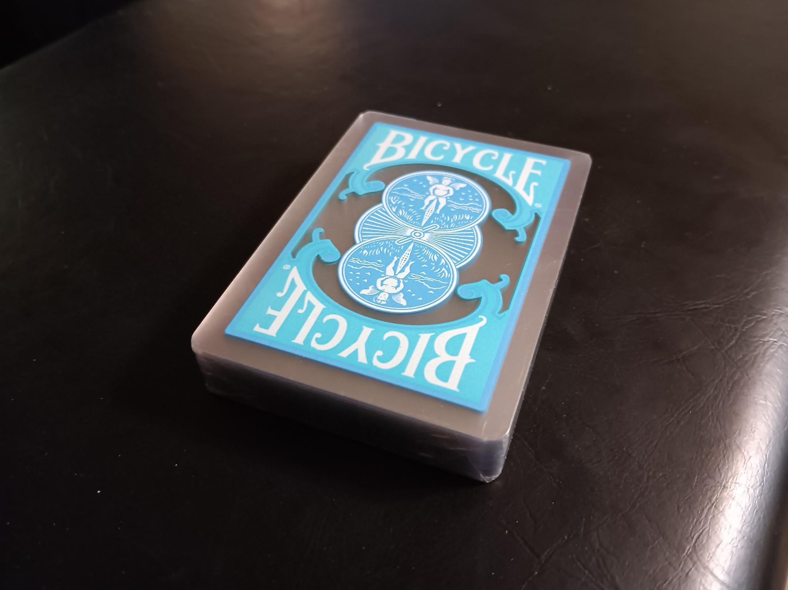 CLEAR SEE-THROUGH Bicycle Player Cards Blue Plastic Durable