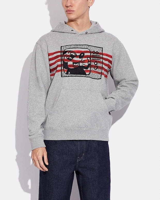 COACH Disney Mickey Mouse X Keith Haring Hoodie Size Large