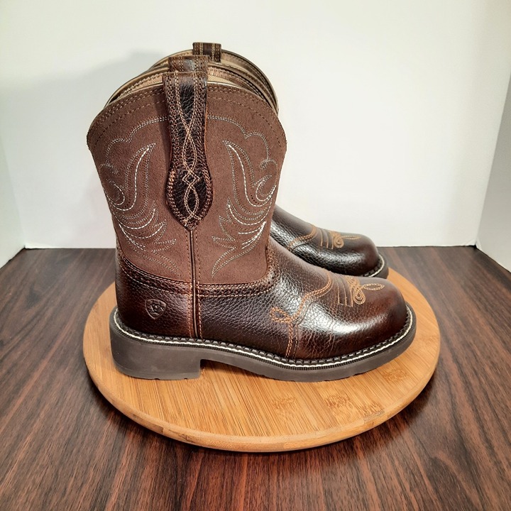 Ariat Fatbaby Heritage Dapper Womens 7 Boots Copper Kettle Brownie Pull On NEW