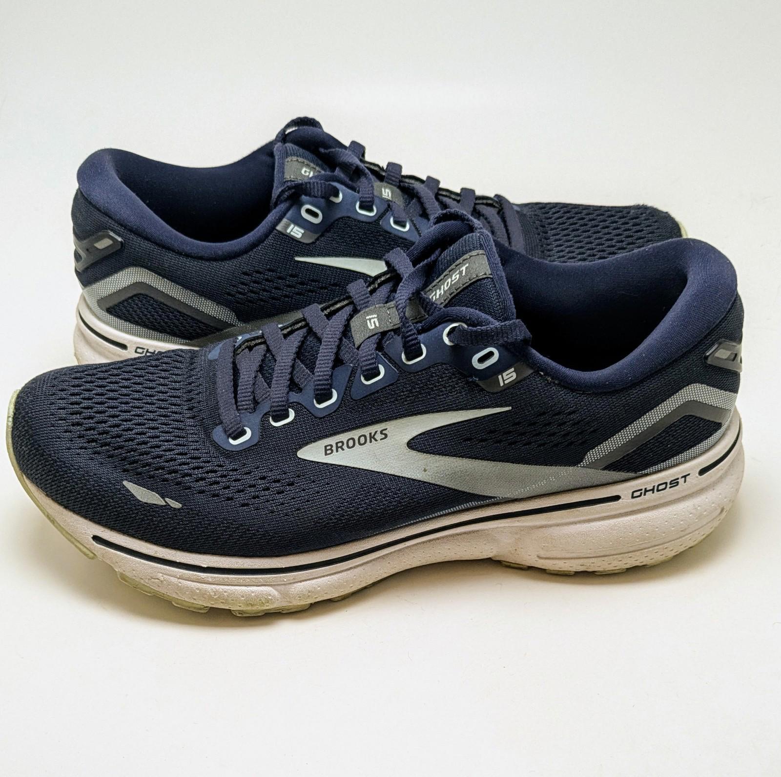 Womens Brooks Ghost 15 Peacoat Blue Running Sneakers Shoes 1203801B450 Size 8.5