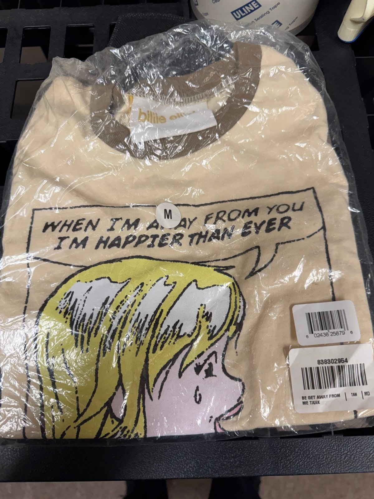 Billie Eilish when I’m away from you I’m happier than ever medium tank shirt
