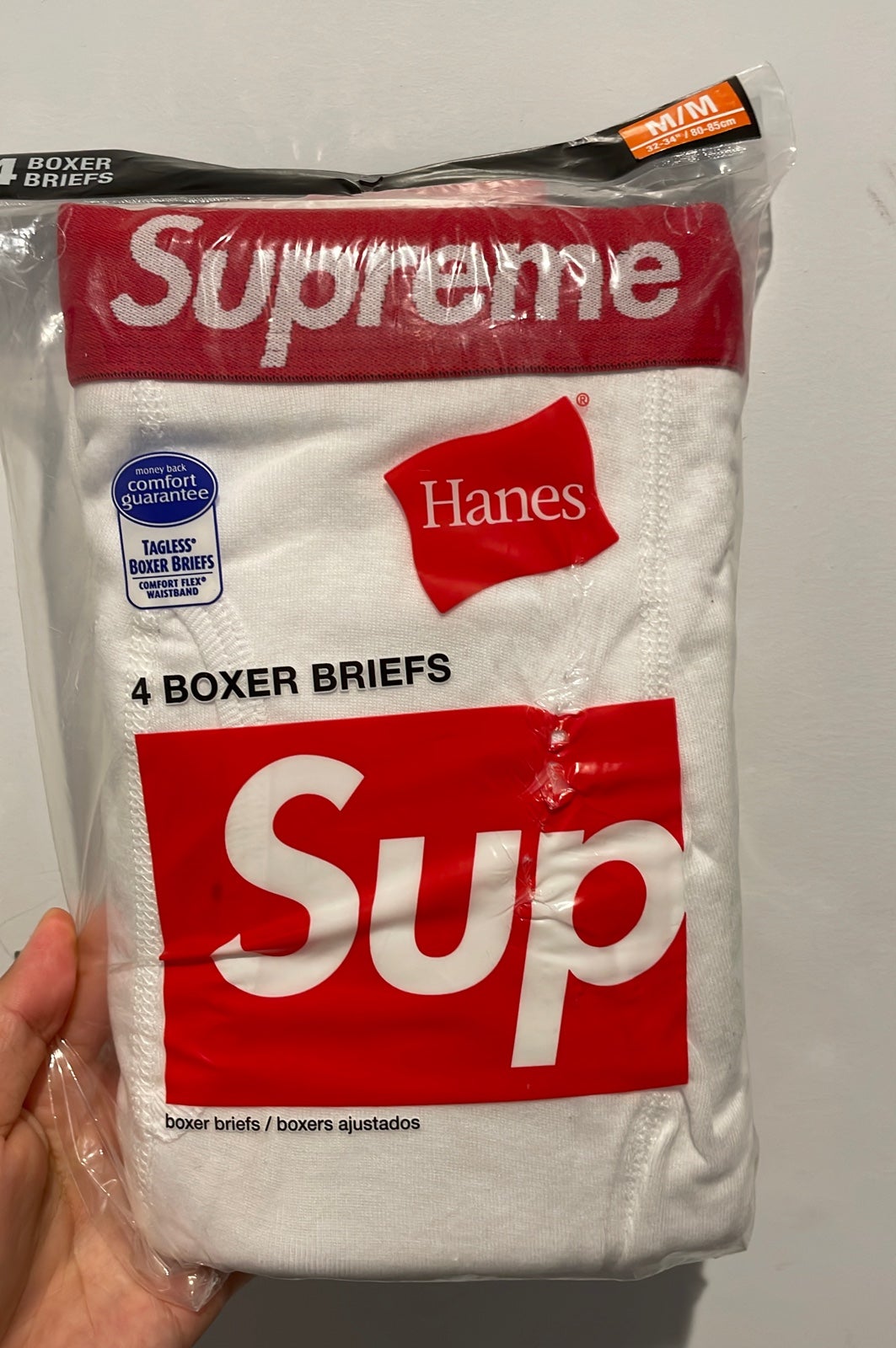 Supreme Hanes White Boxer Briefs