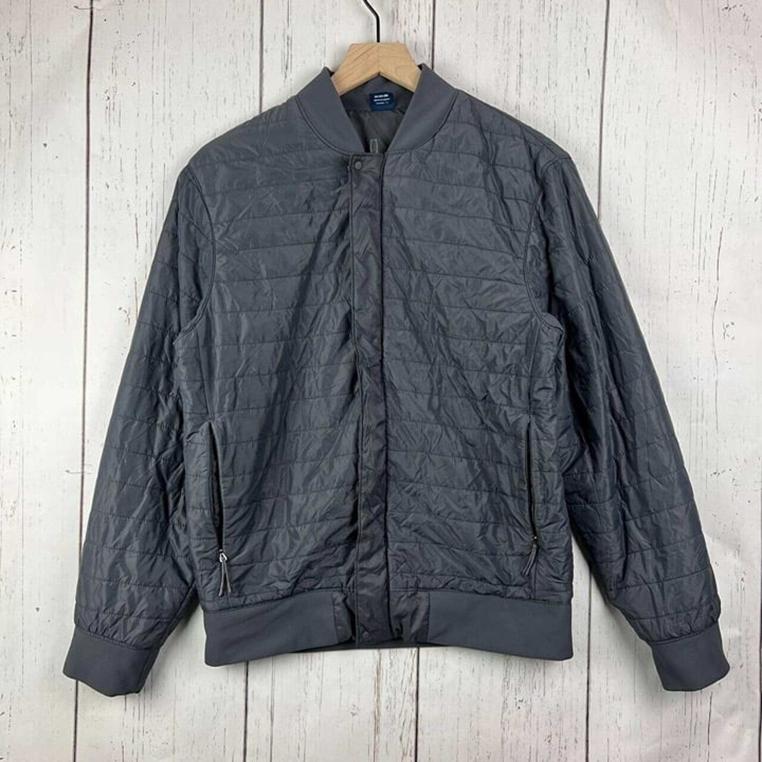 George Small (34-36) Bomber Lightweight Puffer Jacket Gray Men 100% Polyester