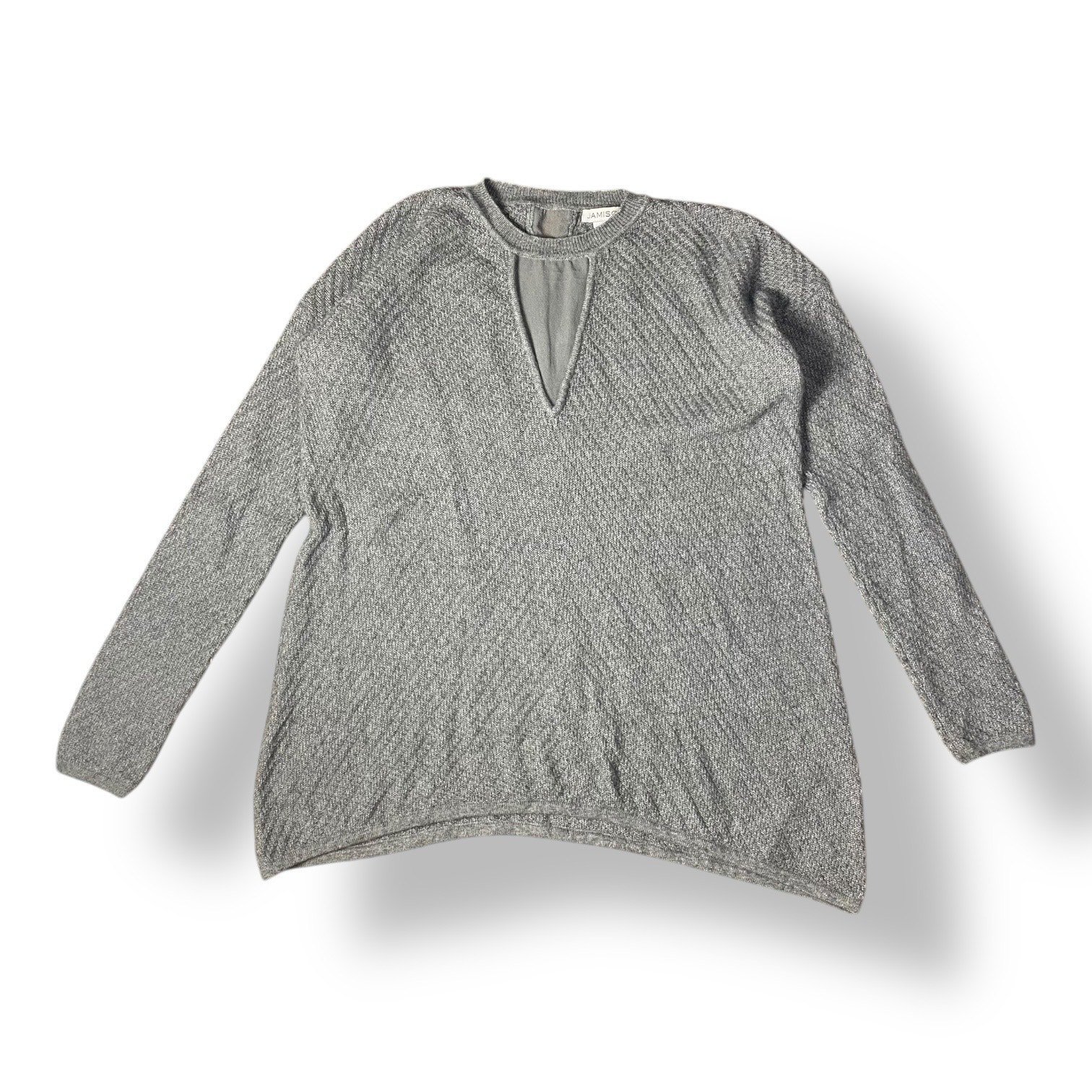 Jamison Cashmere Silk Long Sleeve Sweater Womens Size XS Gray