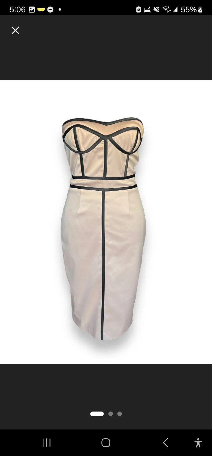 Jill Staurt Bodycon Strapless Midi Dress Y2K - Size 2