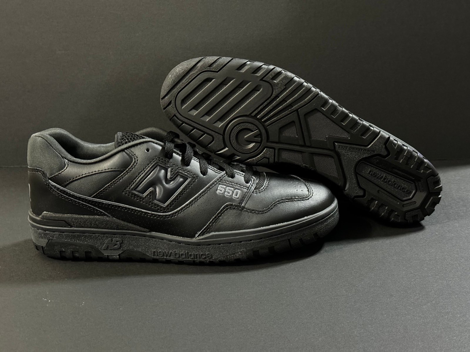 New Balance 550 Triple Black Size 11.5