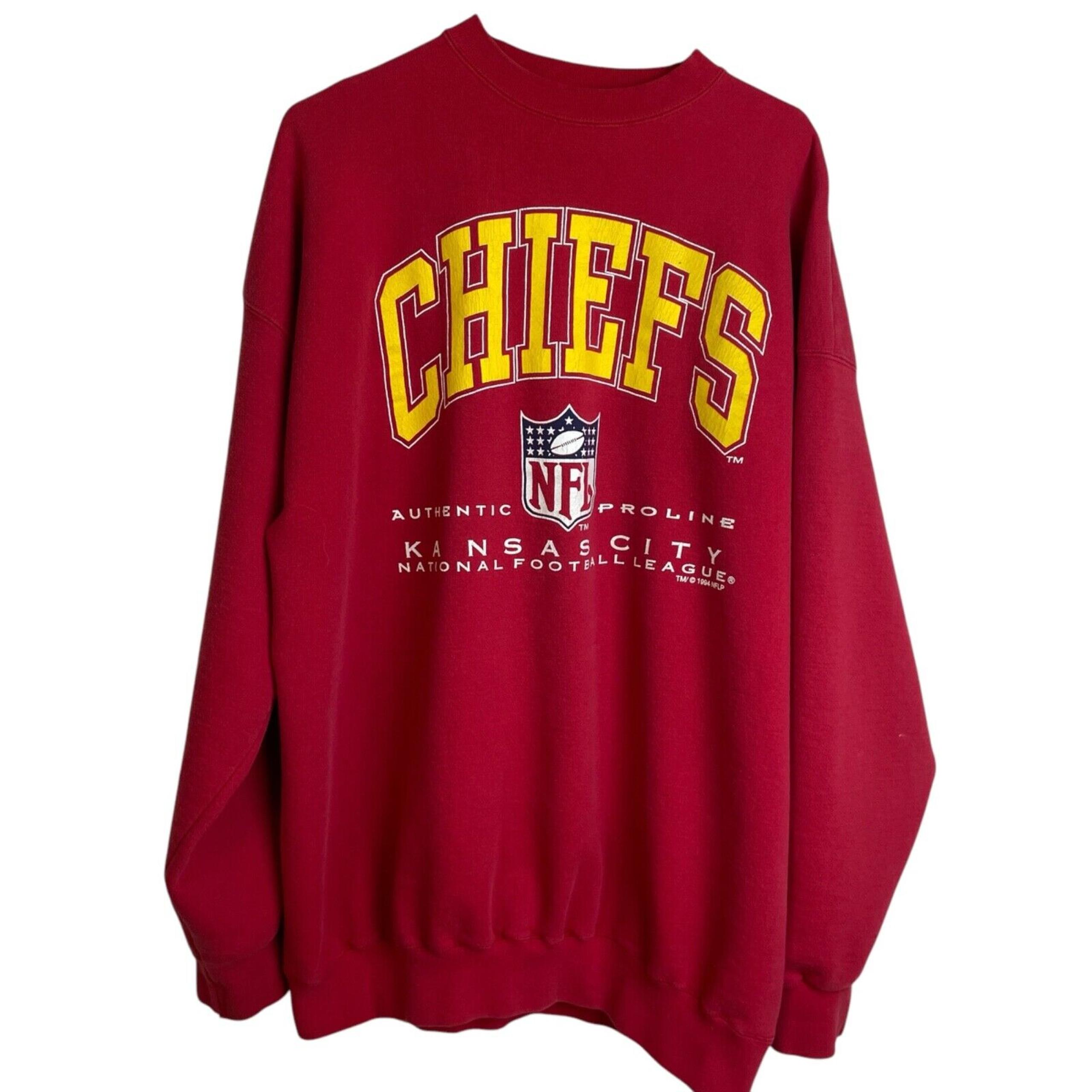 Vtg 90s Logo Athletic Kansas City Chiefs Crewneck Sweatshirt XL Mens Red Graphic