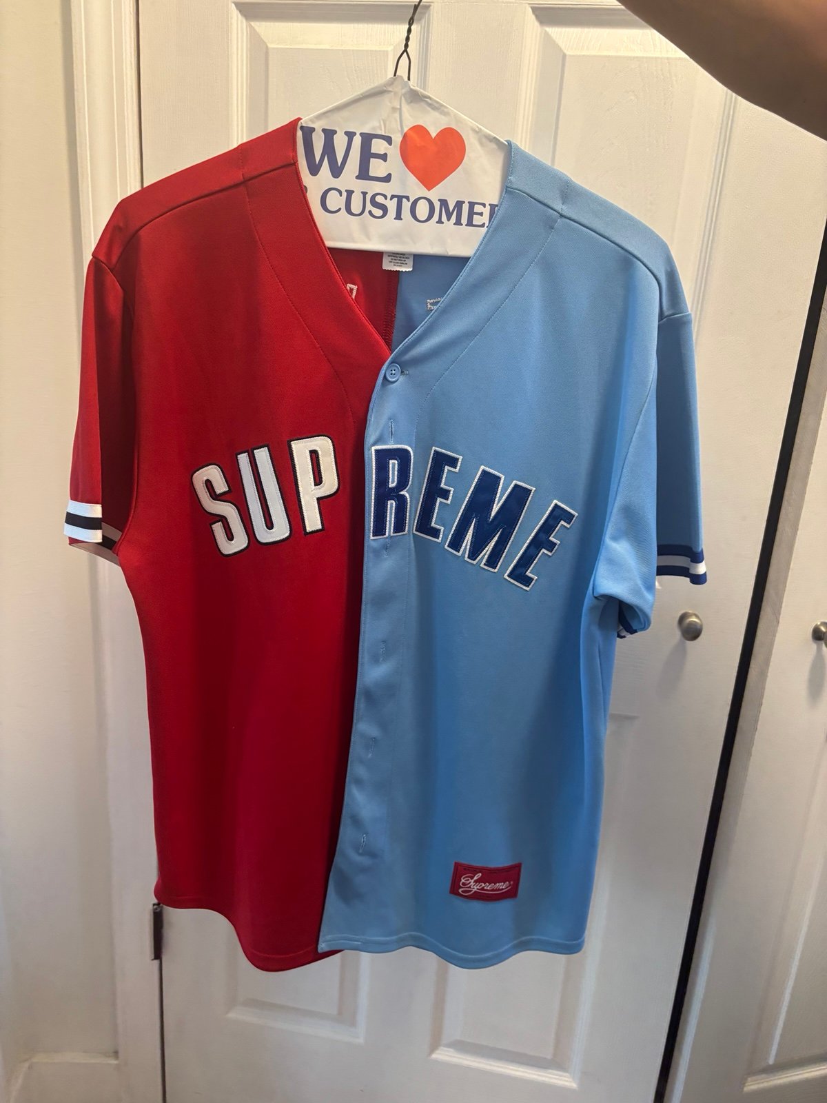 supreme dont hate baseball jersey