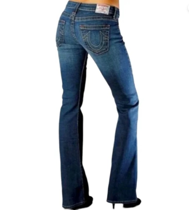 Vintage True Religion Bobby Dark Wash Boot Cut Jeans Womens size 28 Made in USA