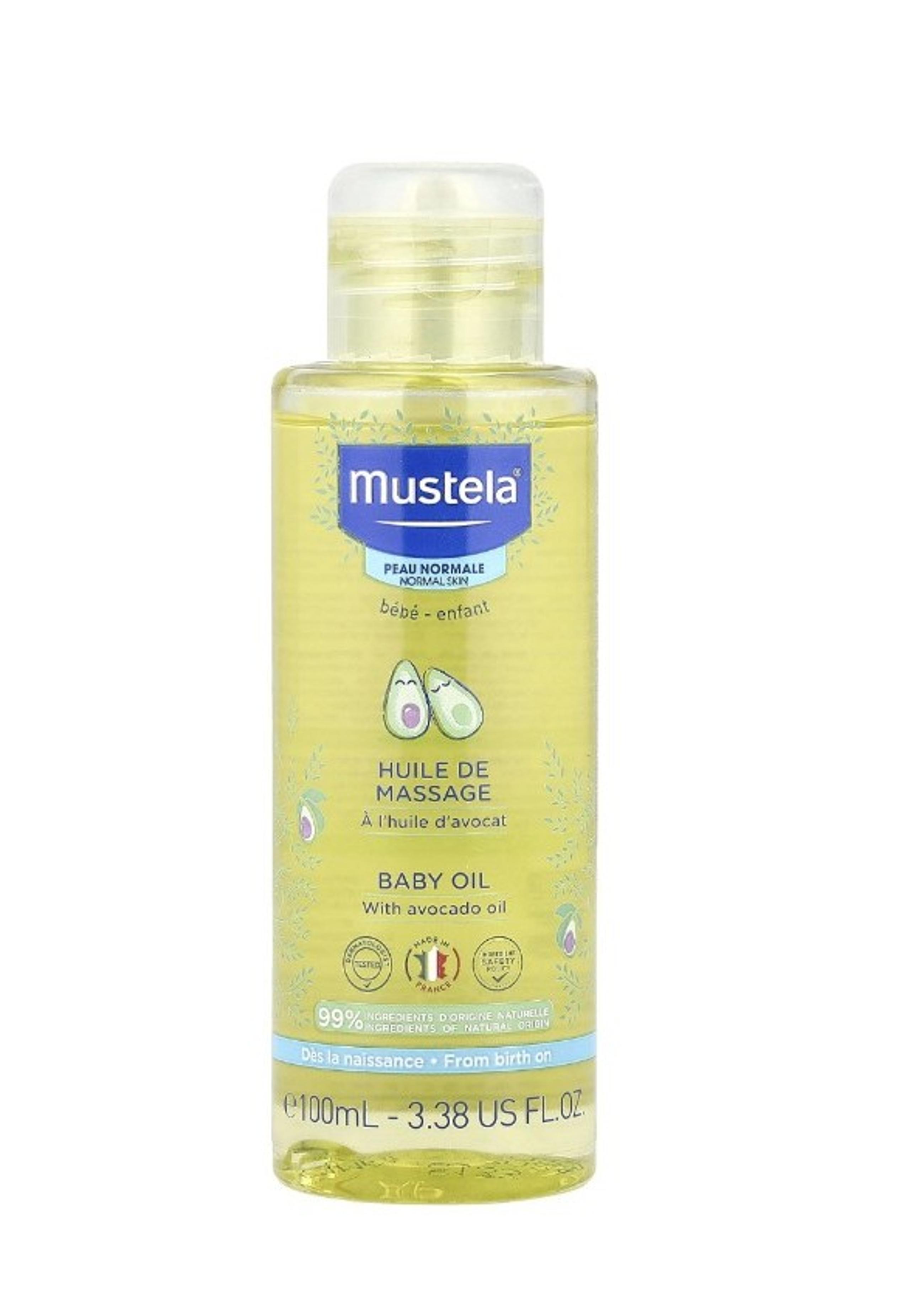 Baby Oil with Avocado Oil, 3.38 fl oz (100 ml) Mustela New