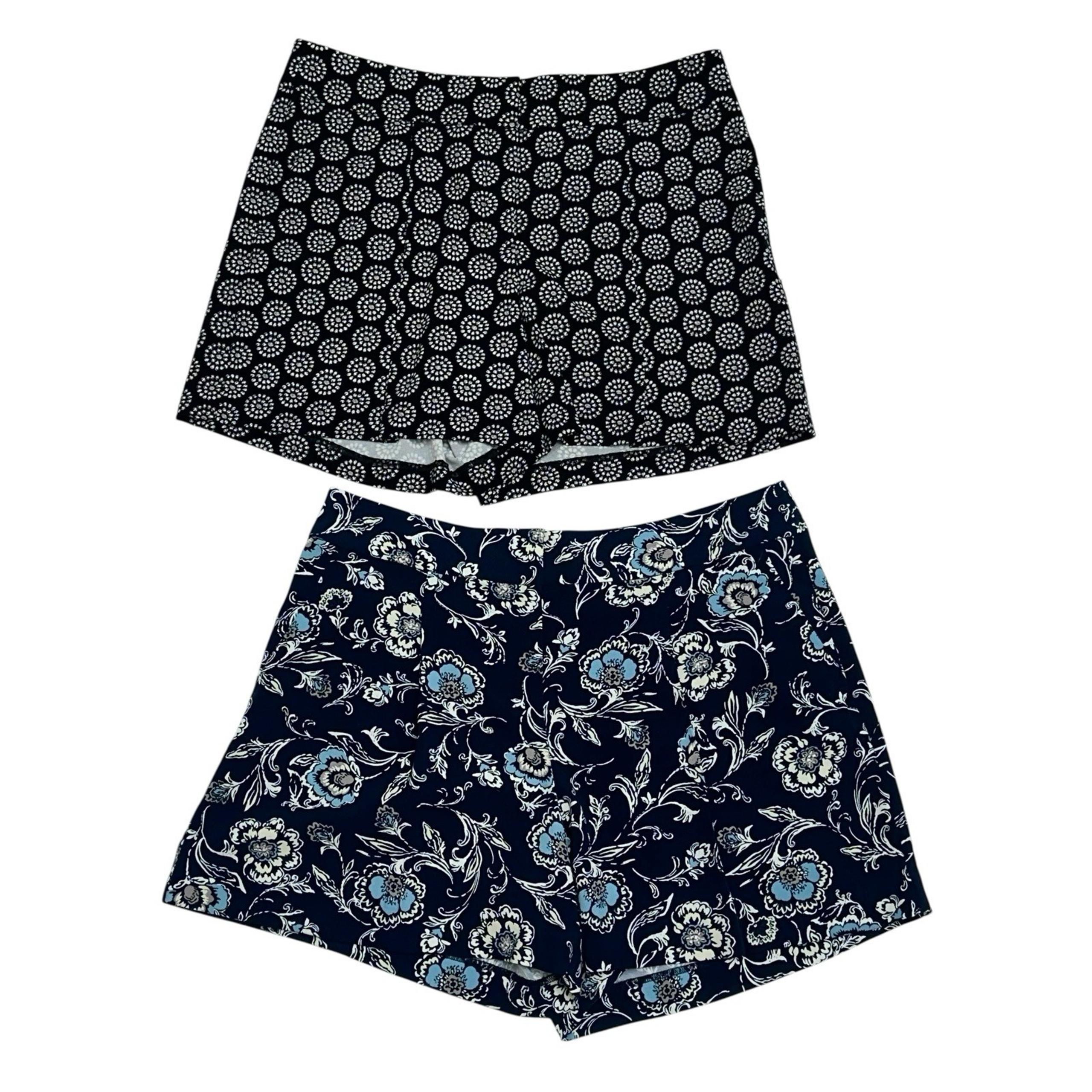 Ann Taylor Women's Size 8 Shorts Lot Of 2 Black Navy White Pockets High Rise
