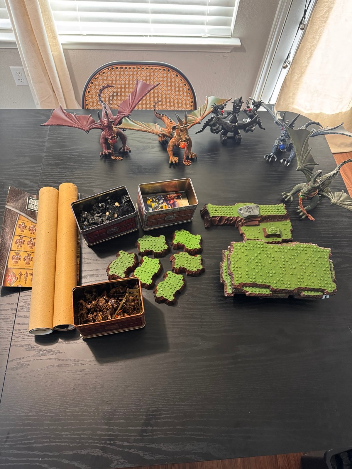 Mega Bloks Dragon Warriors Lot with Baseplates