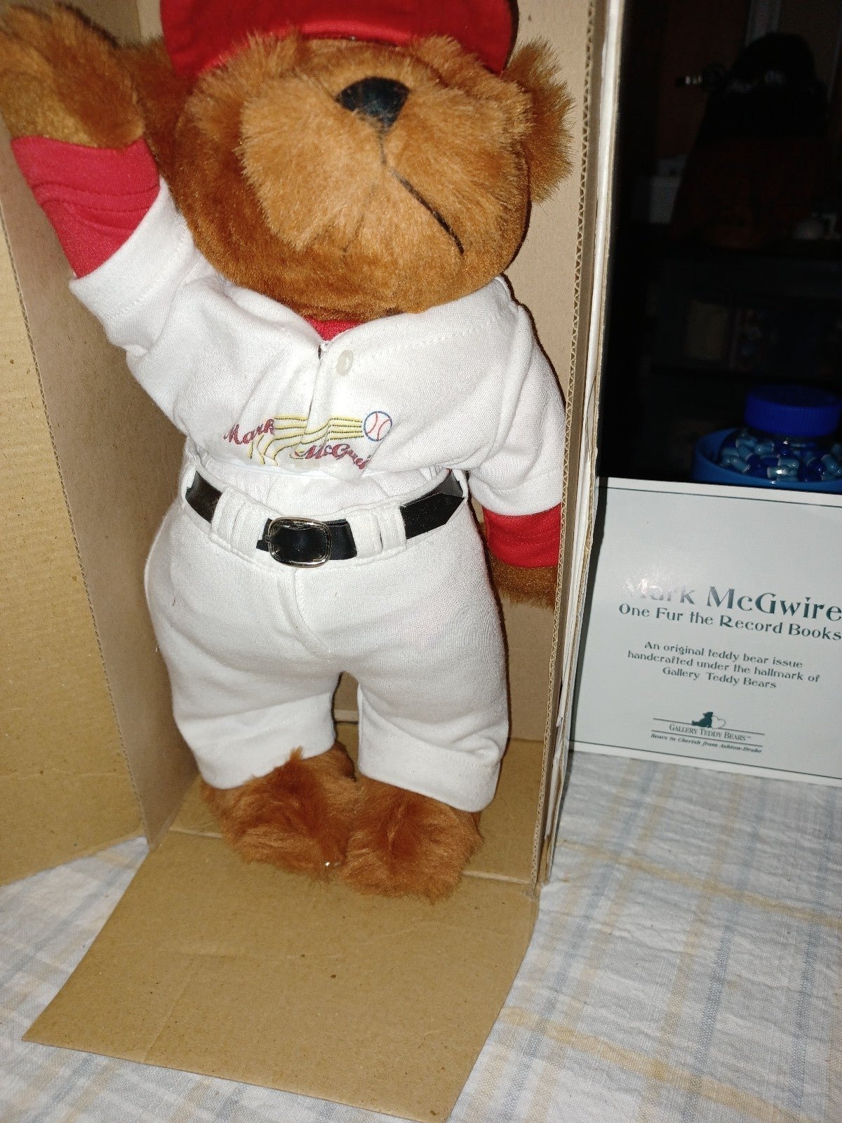 Mark McGuire One Furr the Record Book Collectable Bear