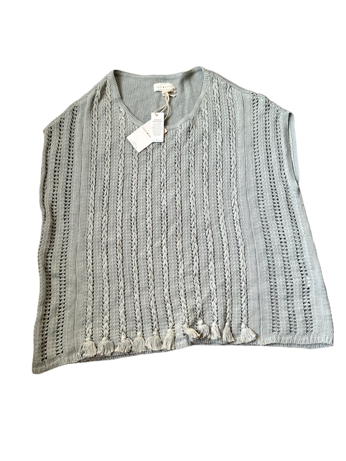Lucky brand chunky oversized sweater vest NWT L/XL