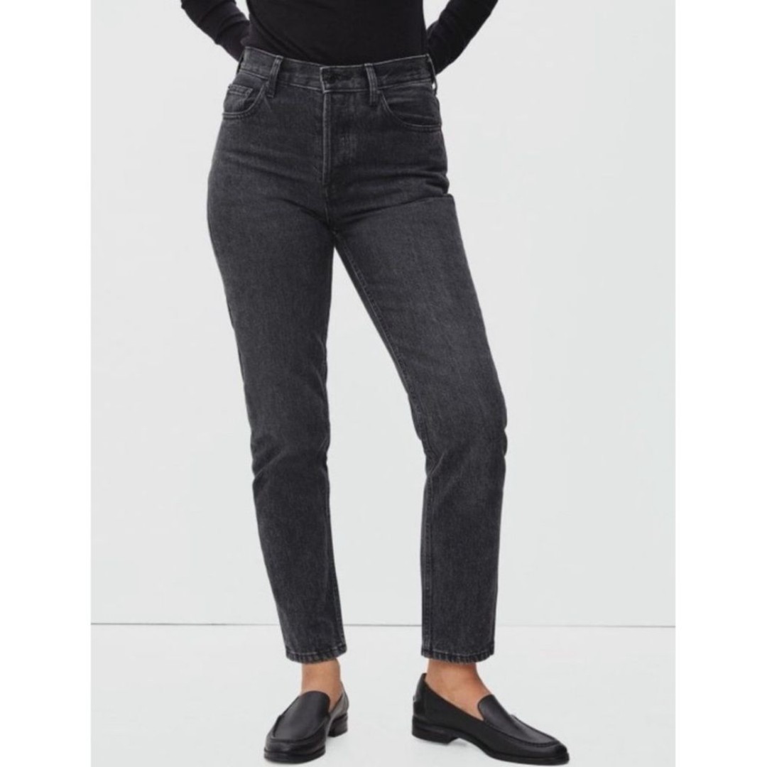 Everlane The Curvy Cheeky Jean Crop 90s Vintage Inspired, Washed Black - Size 24