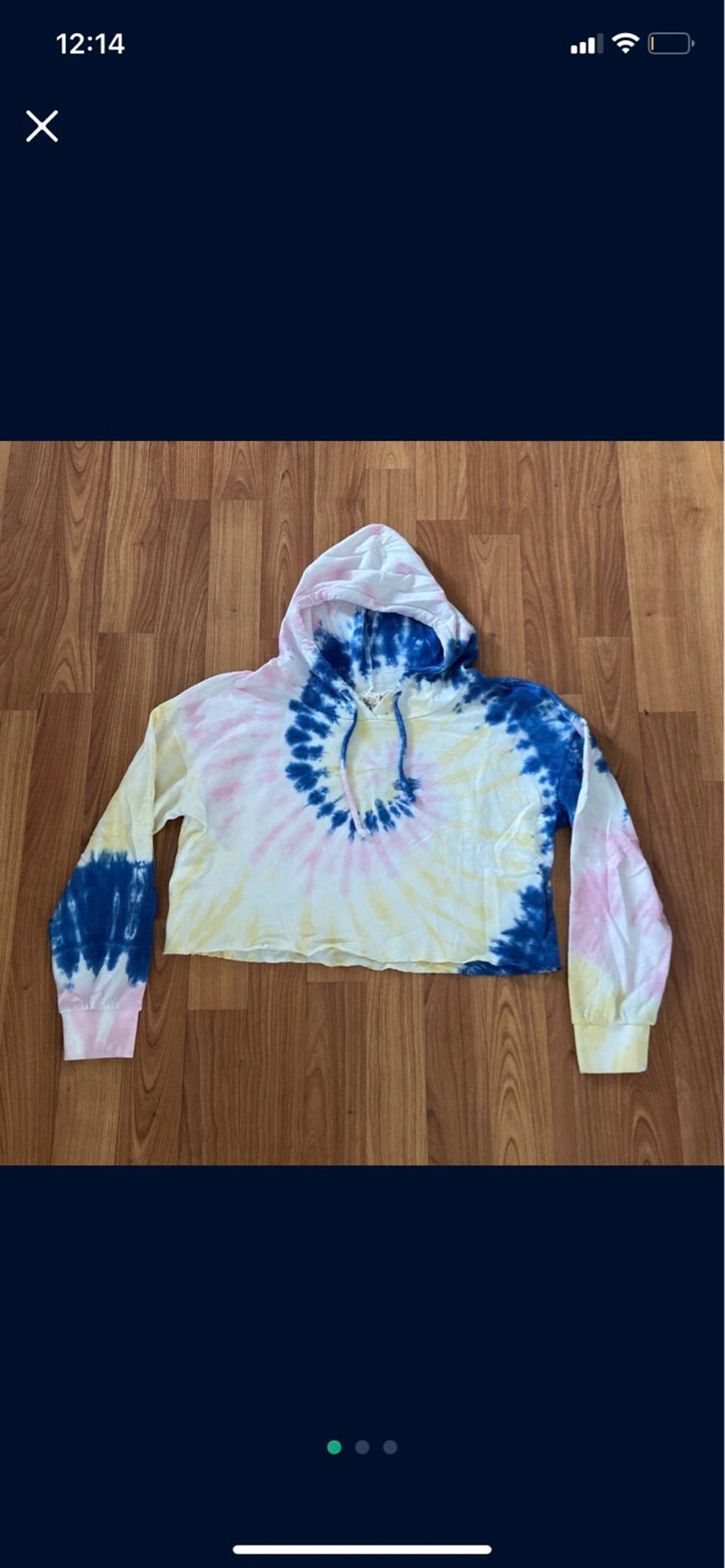 Cropped tie dye hoodie