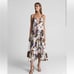 NWT Reiss Mabel Print Plunge Neck Maxi Dress Floral