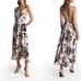 NWT Reiss Mabel Print Plunge Neck Maxi Dress Floral