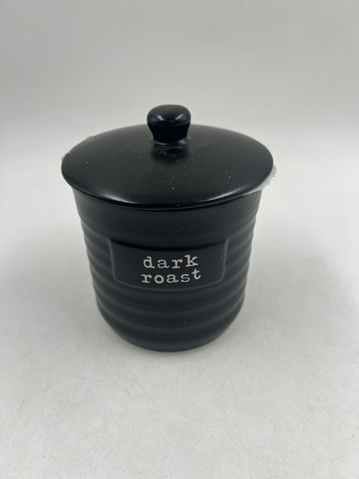 Heartland Hive Ceramic Matte Black 6in Dark Roast Canister AA01B36013