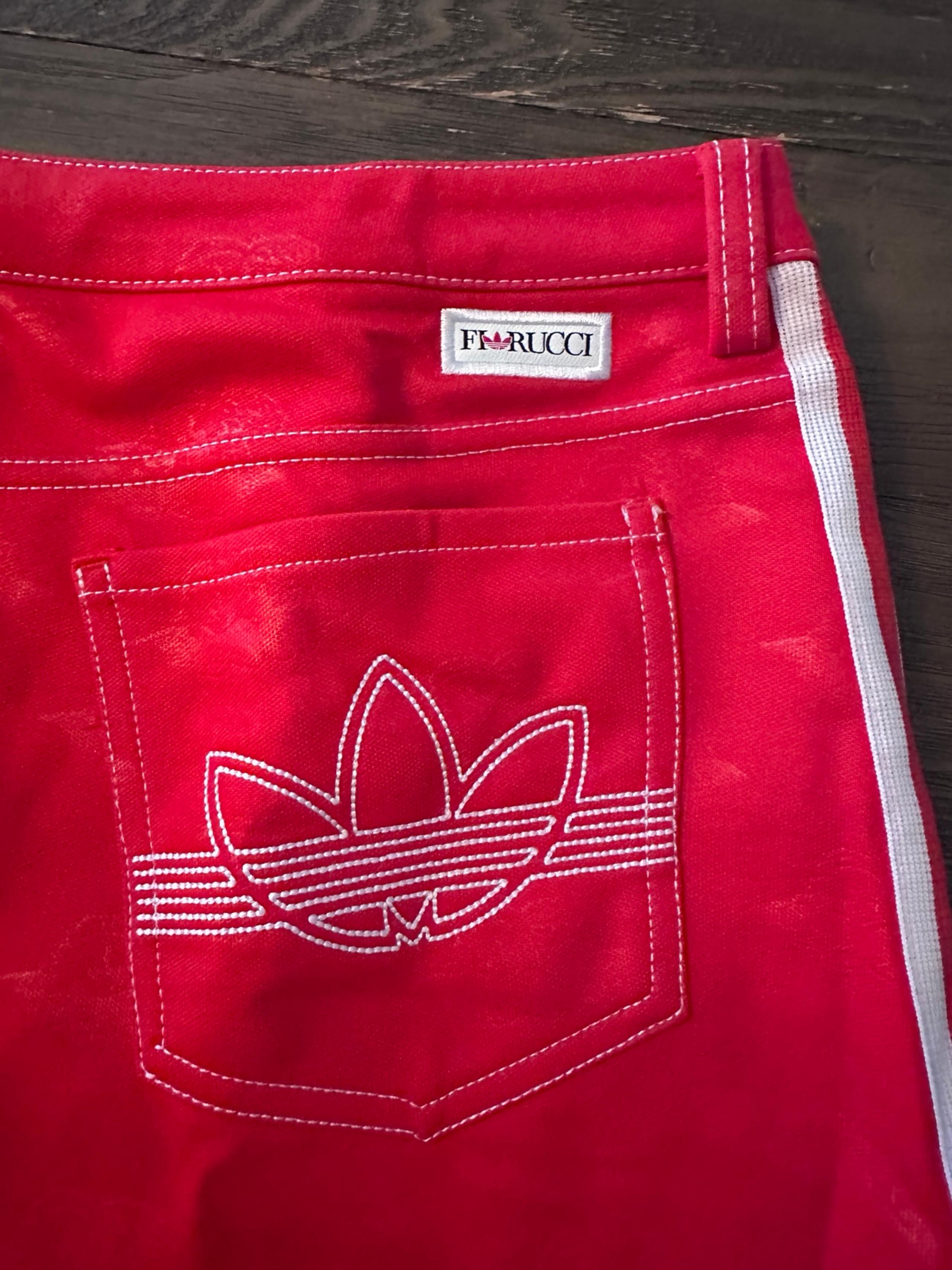 Adidas x Fiorucci red mini skirt