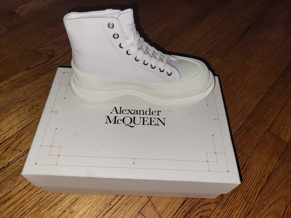 Alexander McQueen High Top Fashion Sneakers | Mercari