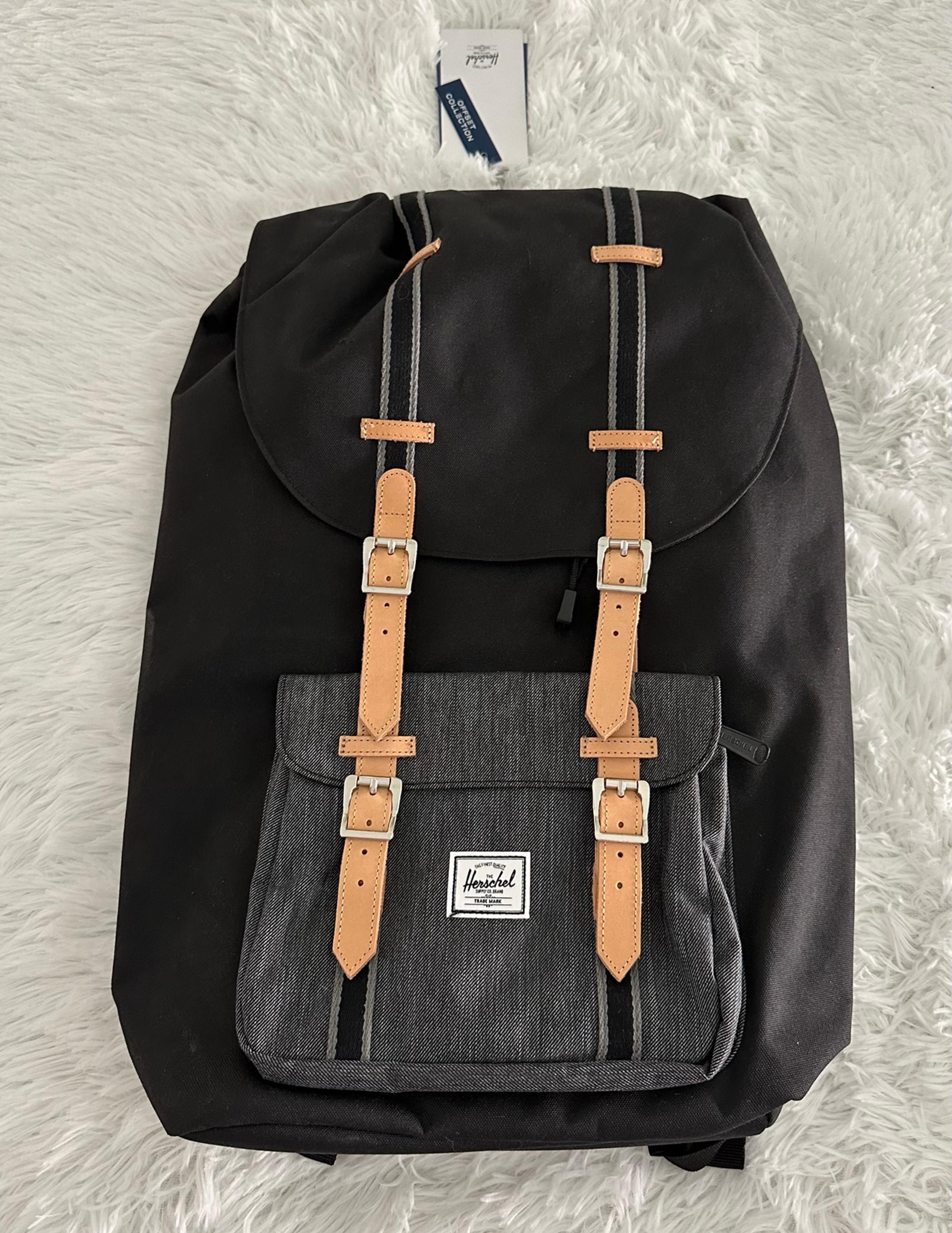 Nwt The Herschel Supply Co Offset Lil Amer Blk/Denim Backpack