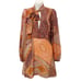 Divine Heritage Paisley Tie Neck Dress Balloon Sleeve Paisley Print Womens S NWT