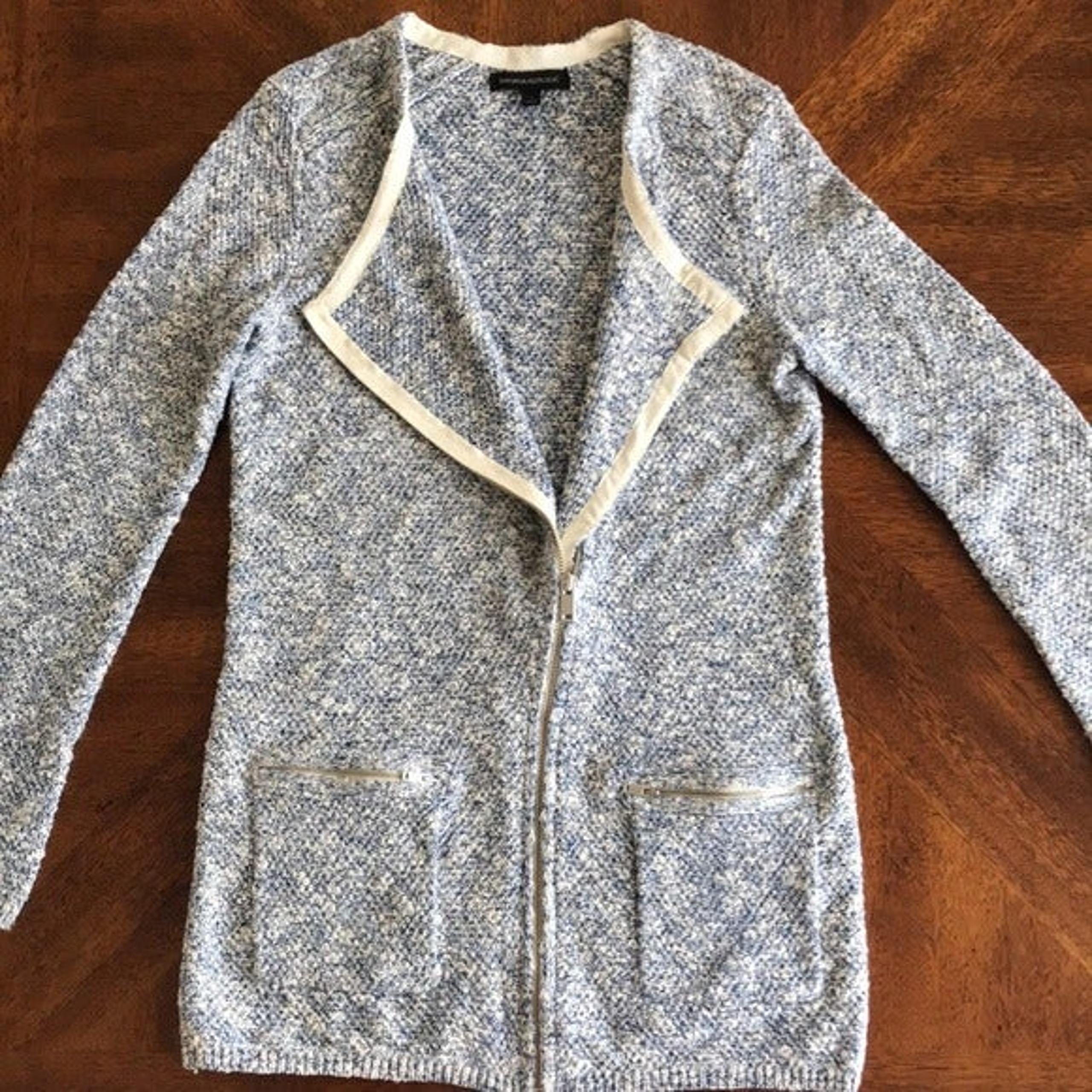 Banana Republic zip-up tunic sweater S