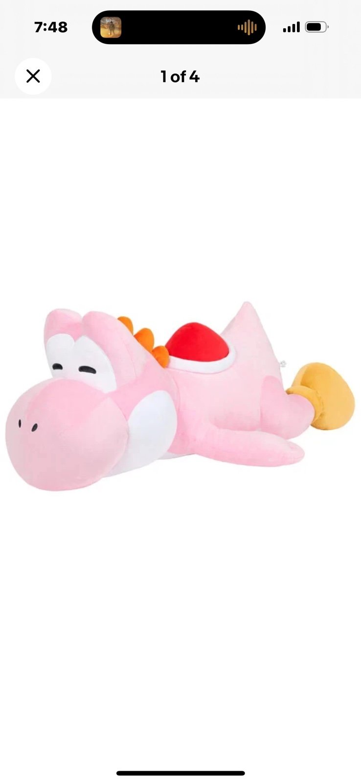 Super Nintendo World Yoshi Pink Big Plush Universal Studios Hollywood