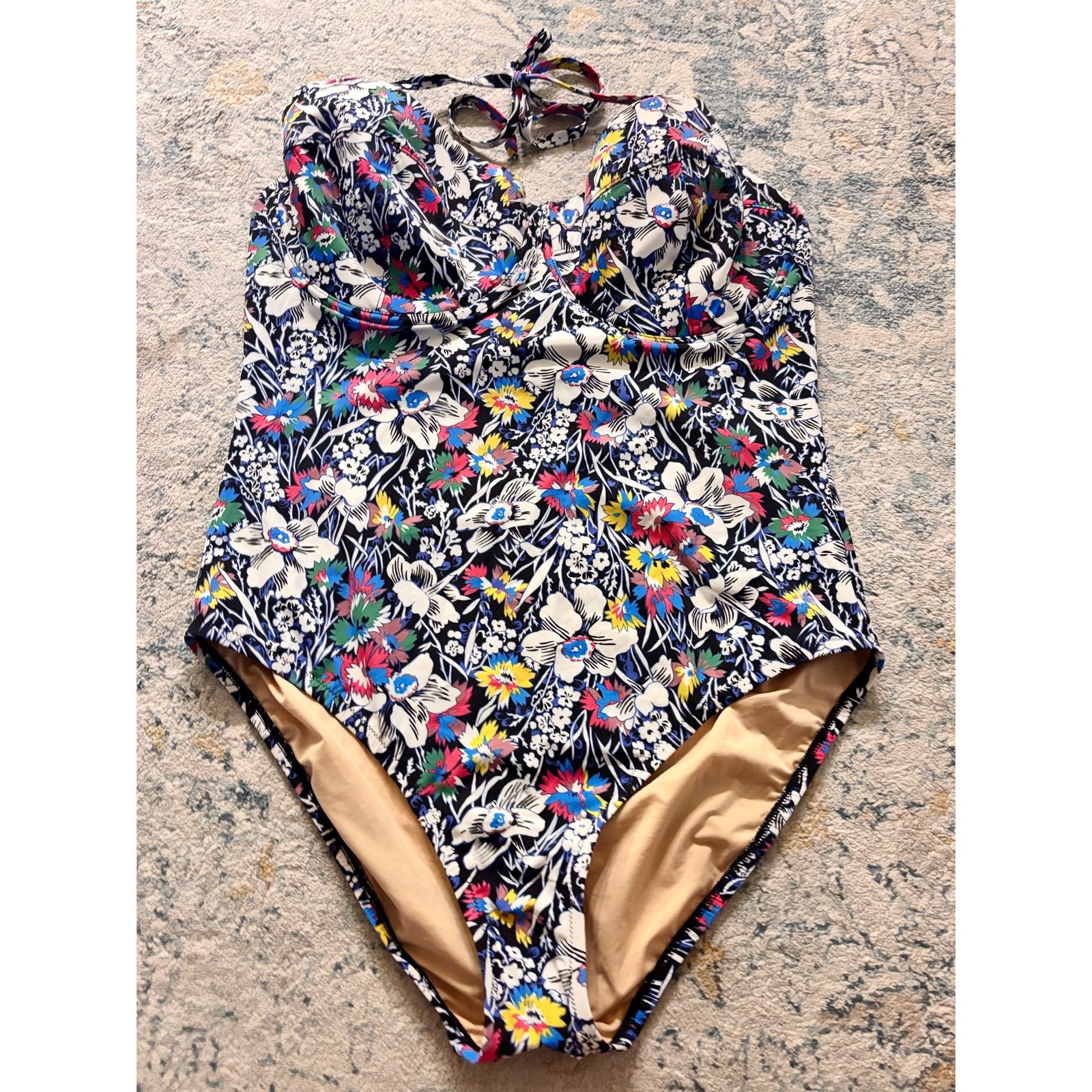 J. Crew floral one piece swimsuit
