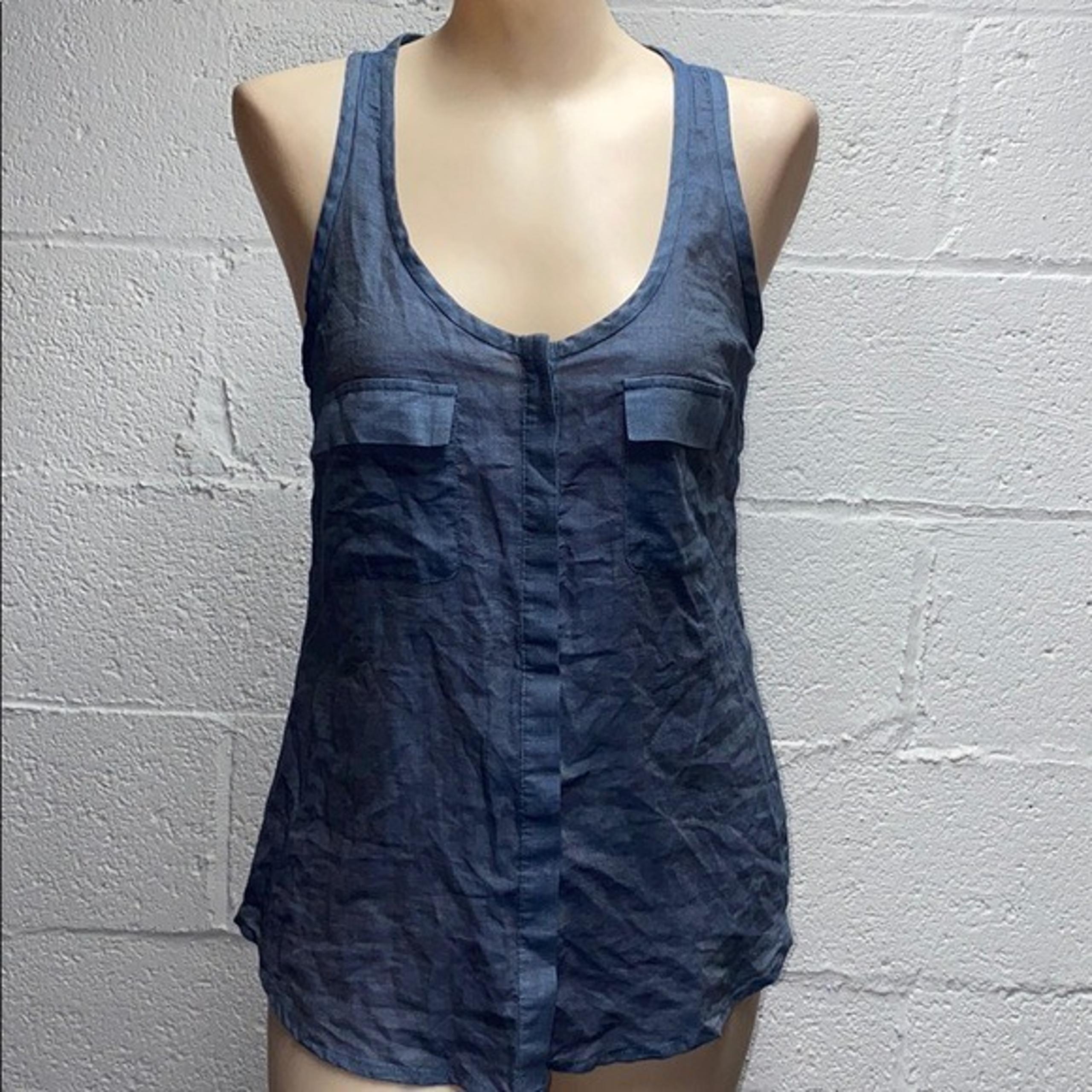 Joie Button down tank top with pockets