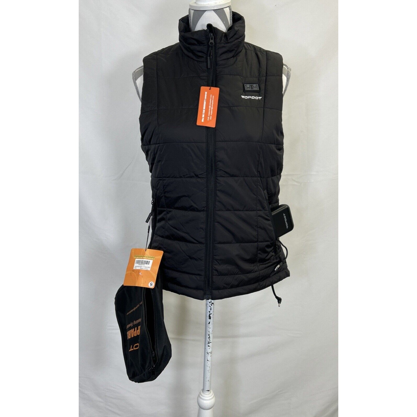 Topdot Heated Vest for Women with 7.4V Battery Pack, 8 Heating Zones, Dual Sml