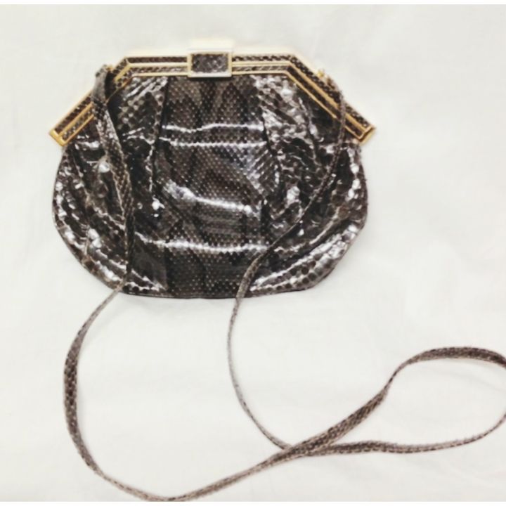 COLOMBETTI PYTHON SNAKE SKIN CLUTCH/ BA