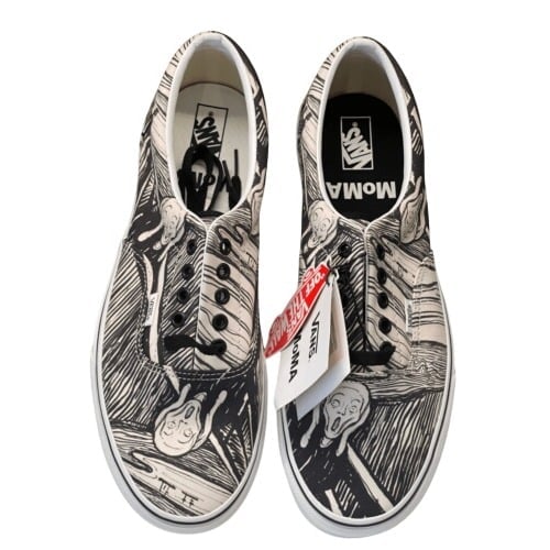 Vans Sneakers Edvard Munch Moma Women Size 6.5 Black White The Scream New