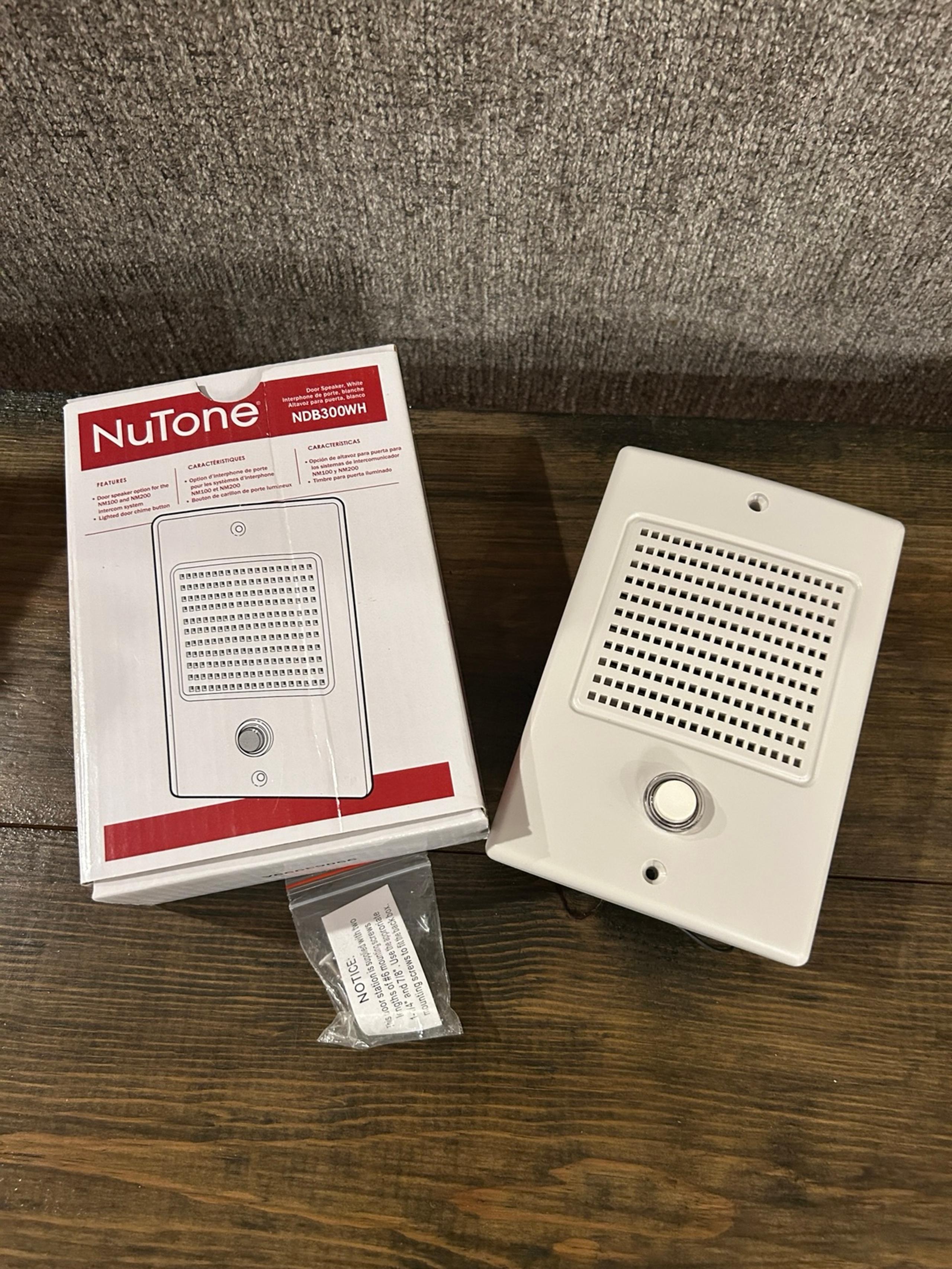 NuTone® NDB300WH Door Speaker for NM100WH, NM200AL & NM200WH Radio-Intercoms
